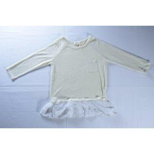 Soprano girls sweater lace hem girl sz 10/12